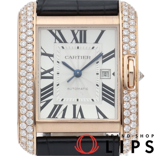  Cartier tanker Anne gray z watch LM diamond bezel automatic Manufacturers OH settled ( guarantee period middle ) WT100016.