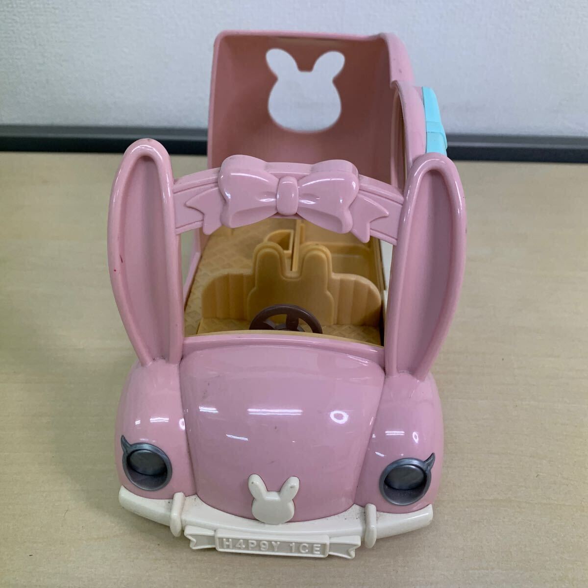 【1円スタート】ジャンク品 シルバニアファミリー ハッピーアイスクリームワゴン車 HAPPY ICE おもちゃ 人形 うさぎの画像3