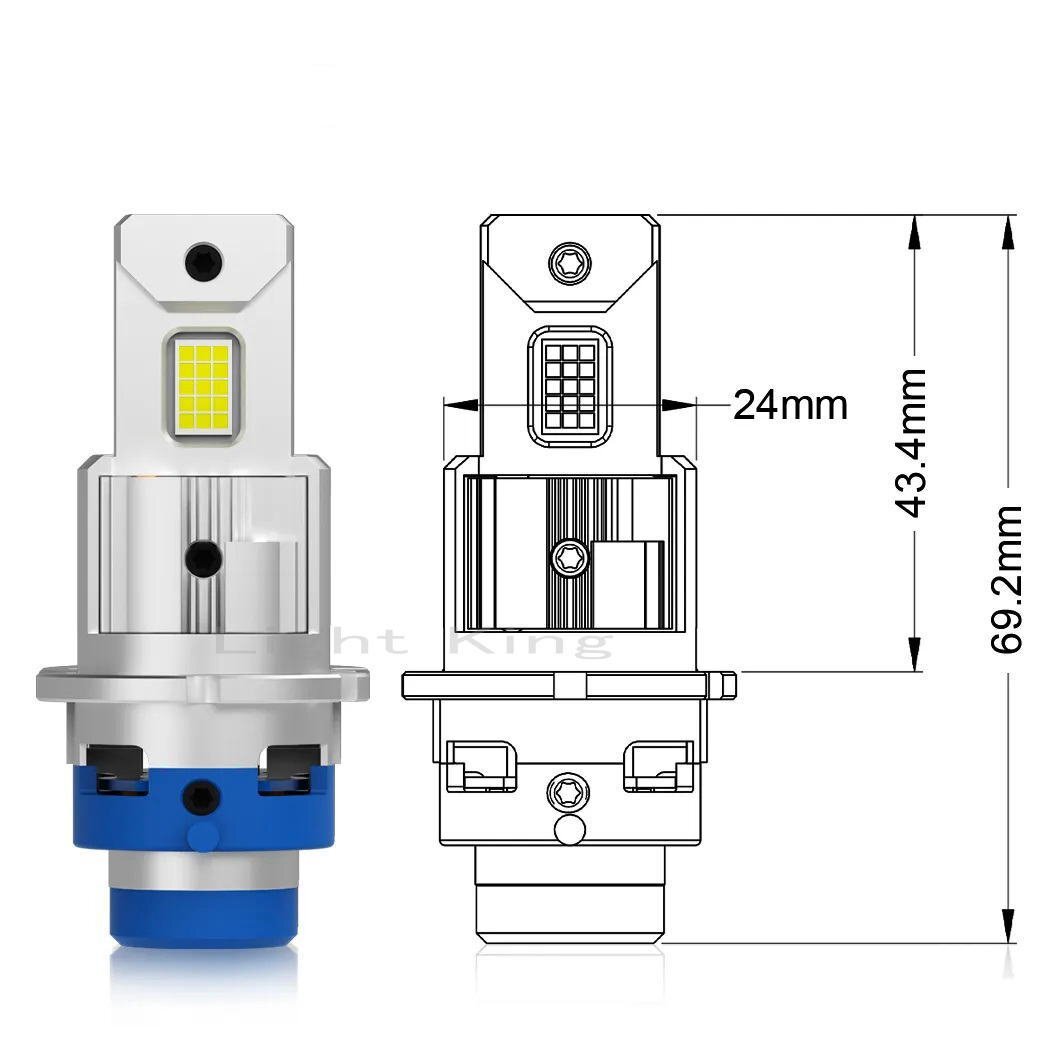 純正HIDヘッドライト LED化キット 20000LM D2S 70W x 2灯 明るさ500%UP ポン付 車検対応 ムラーノ Z50 H16.9～H20.8_画像6