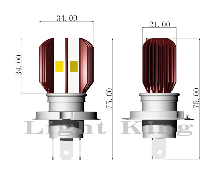 トリプル点灯 ファンレス ダブル発光Loビーム ポン付 バイク H4 LED ヘッドライト ZRX1200R/ZRX1200 DAEG/ZX10/ZX750/ZX-7R/ZX-9R/ZX-12R_画像4