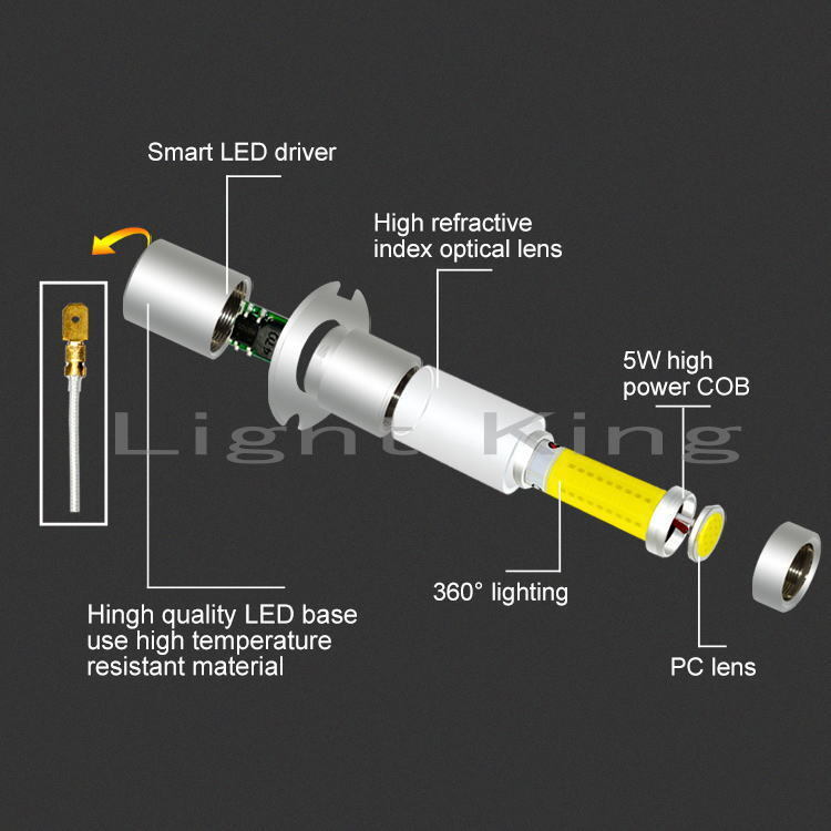 24V 大型車 100W級 H3 LEDフォグランプ ショートバルブ 2個セット バンパー用 トラック ダンプトラック 黄色 イエロー_画像9