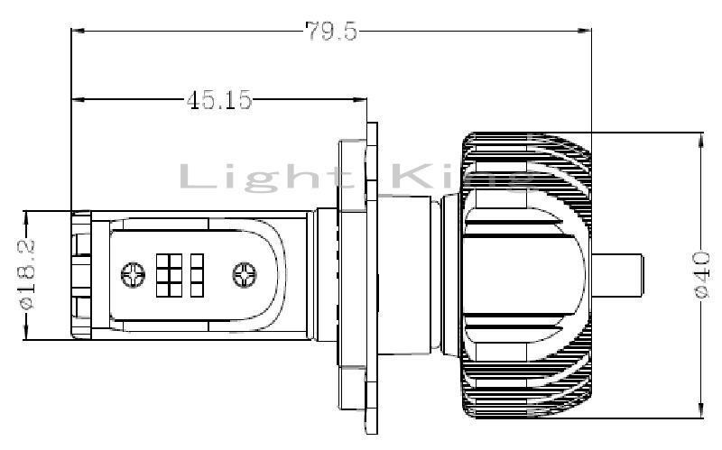 LED ヘッドライト バイク専用 最新式 ファンレス H4 3600LM 5色変更可能 Z1100GP/Z1100LTD/Z550/Z550FX/Z550GP/Z550LTD/Z750_画像5