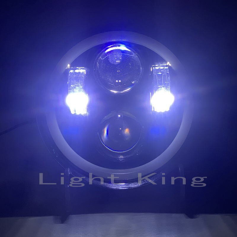 1個 5.75インチ LEDヘッドライト ハーレースポーツスター DRL ハーレーダビッドソンダイナ用オートバイプロジェクター スズキ ヘッドライト_画像2