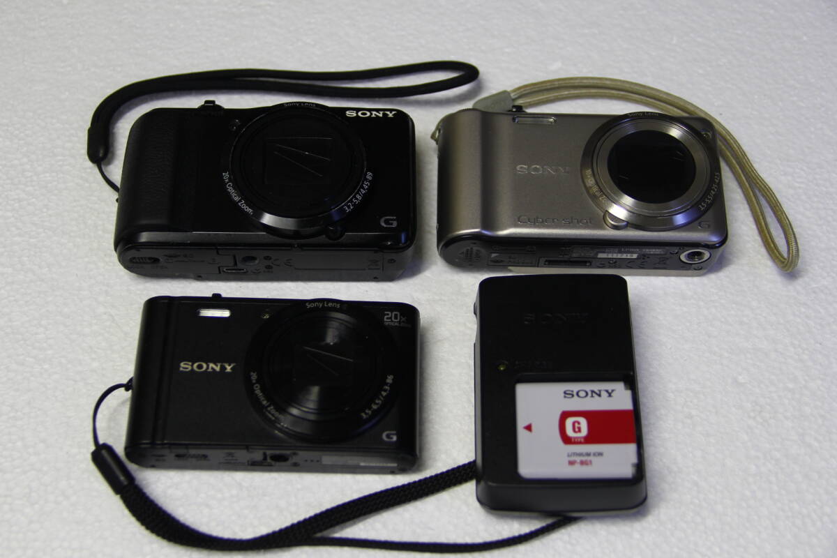 SONY コンパクトデジタルカメラ まとめて3個セット DSC-HX5/DSC-HX30V/DSC-WX300 バッテリーパックチャージャー付属の画像1