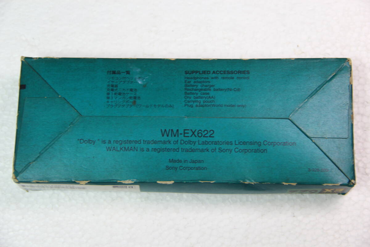 SONY ステレオカセットプレーヤー ウォークマン WM-EX622 箱/バッテリーチャージャー付属の画像2