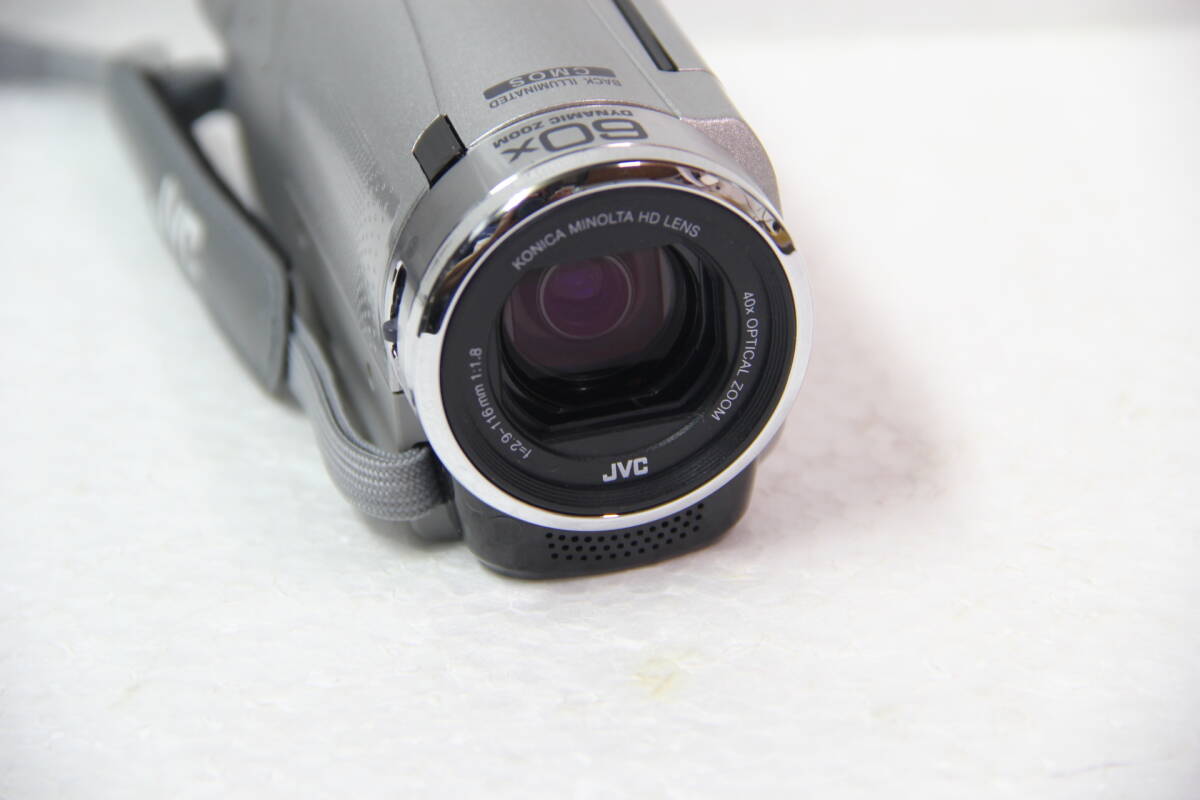 JVC デジタルビデオカメラ GZ- HM155-S シルバー　16GBSDメモリカード付属