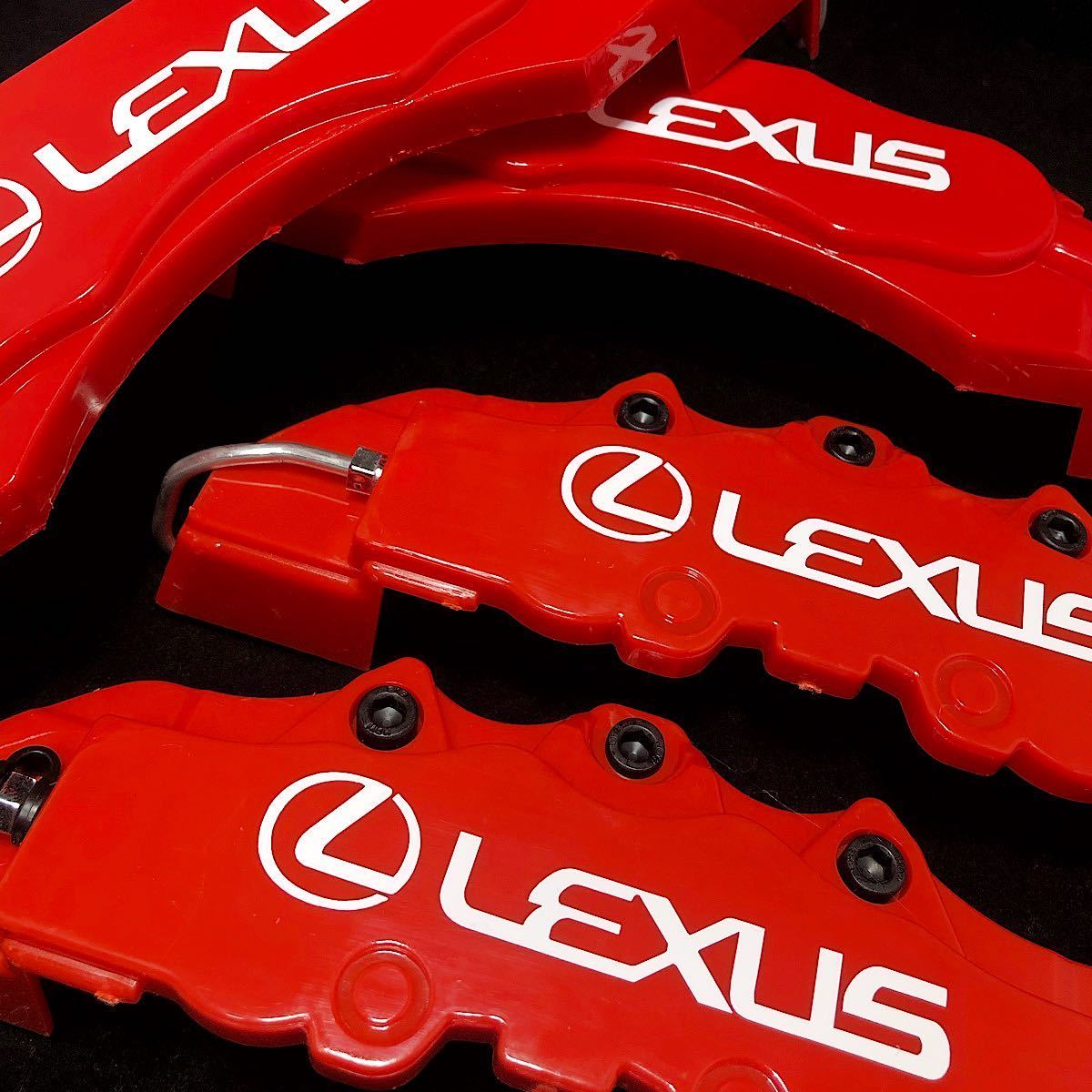 【金属黒ボルト】LEXUS キャリパーカバー レクサス ブレーキ 4個1台分 LMサイズ LS GS IS ES HS RX NX LX LC RC CT UX