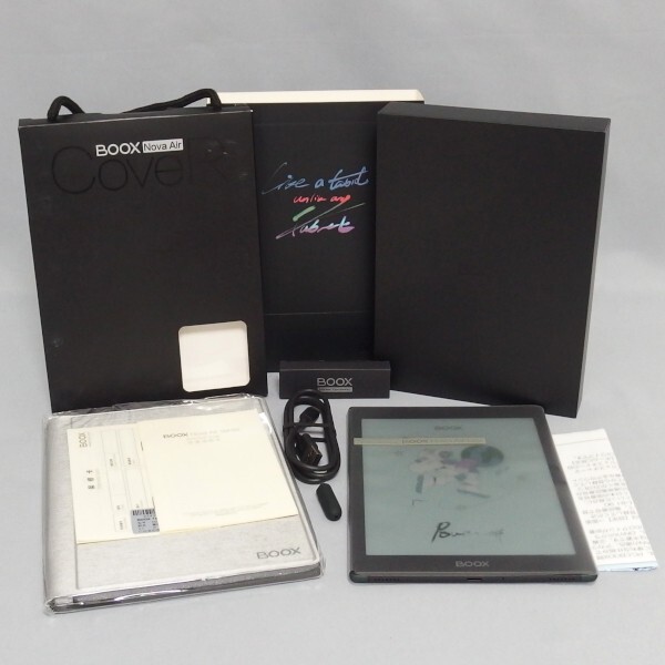 美品★ONYX BOOX Nova Air C with Silver Case 7.8インチ カラーE Ink 電子ペーパー Android11 タブレット ケース付き 電子書籍 オニキス★の画像1