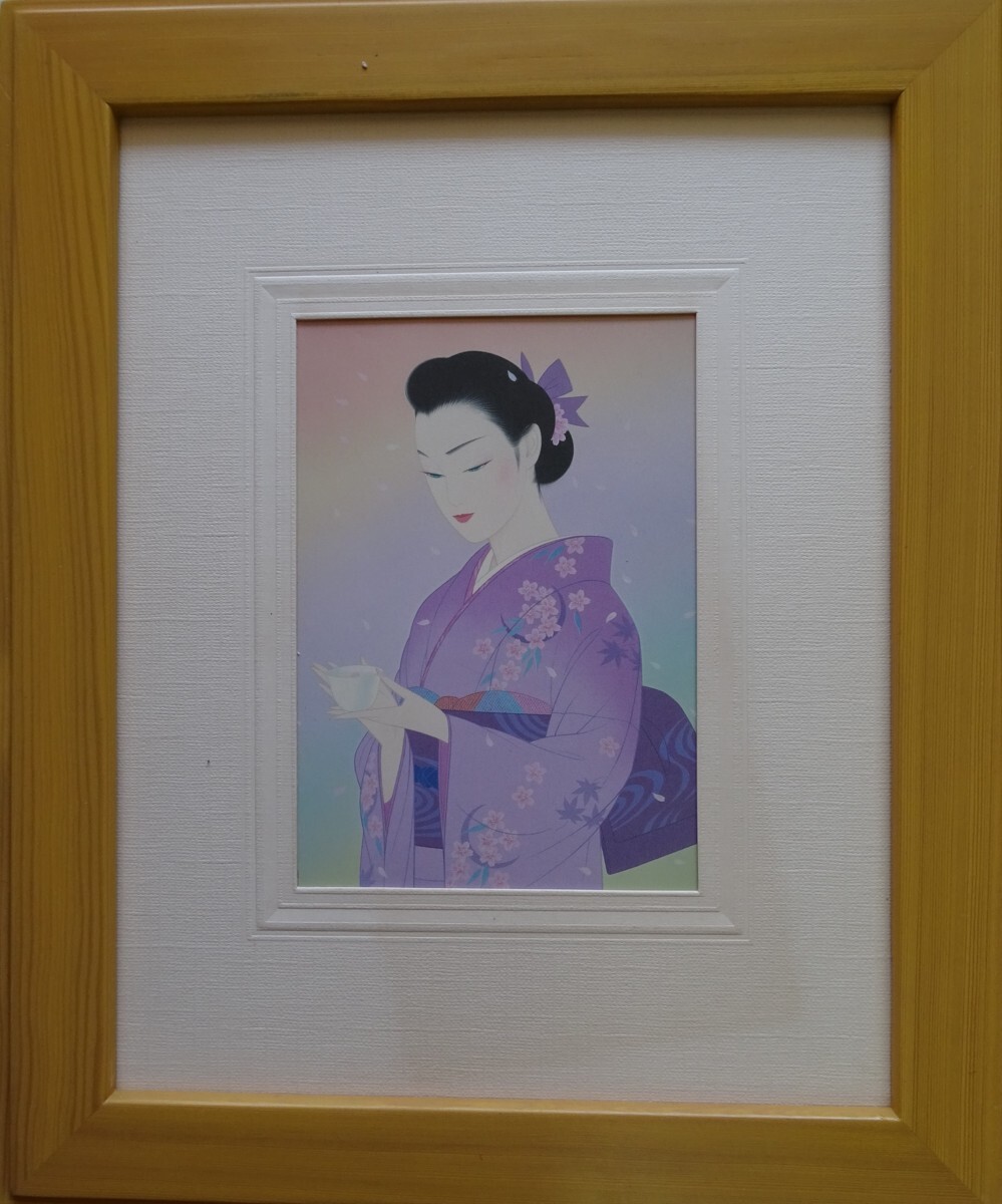 ・作者名：　・鶴田　一郎　・画題：　・美人画　・技法：　・日本画（複製）_画像1