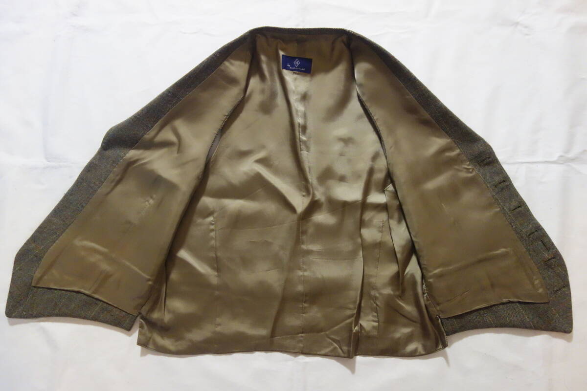 【送料無料】美品 AVON HOUSE エーボンハウス 襟付き ウールベスト ジレ メンズ 94A6 日本製 カーキ ジャケット パンツ シャツの画像3