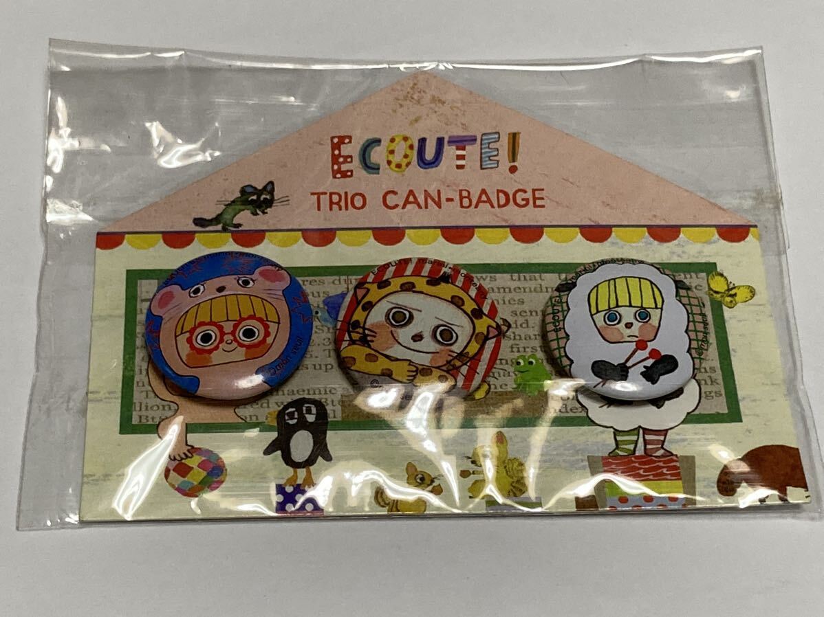 ECOUTE!e Koo to! Trio can badge can badge ( unused 