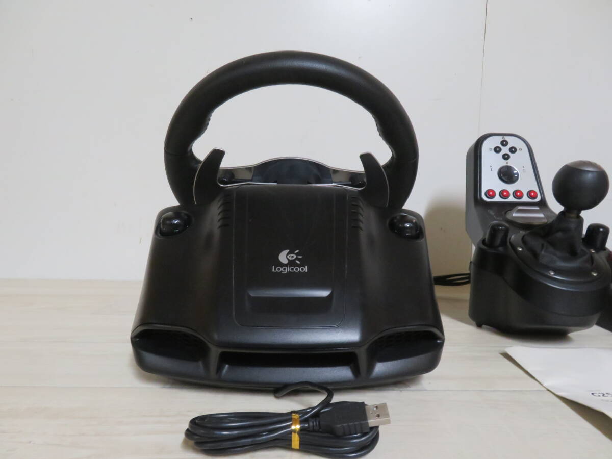 Logicool ロジクール G25 Racing Wheel ハンドル コントローラー ペダル シフトレバー セット ACアダプター/説明書付き 追加画像有り の画像3