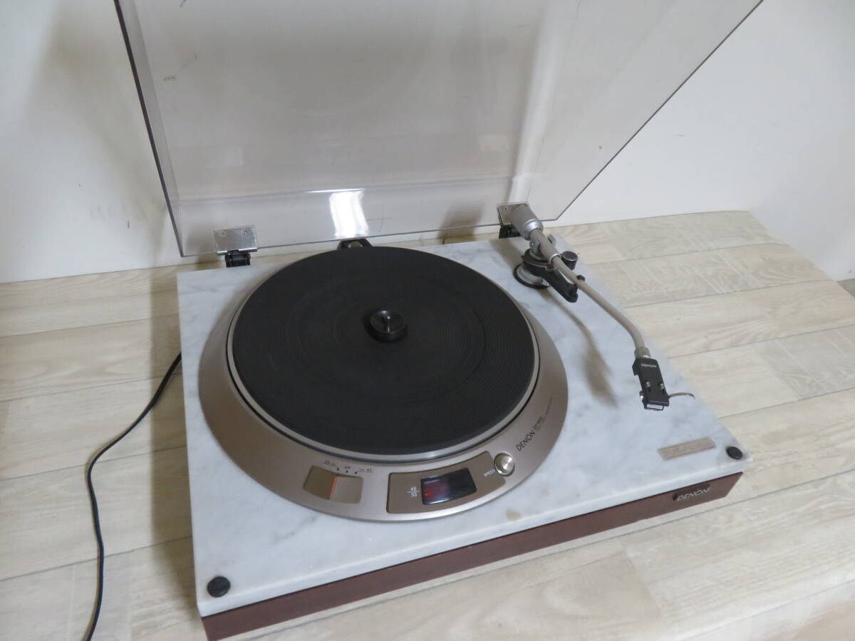 DENON Denon DP-1800 natural marble use turntable record player + SHURE Sure - cartridge V15TYPEIII addition image equipped 