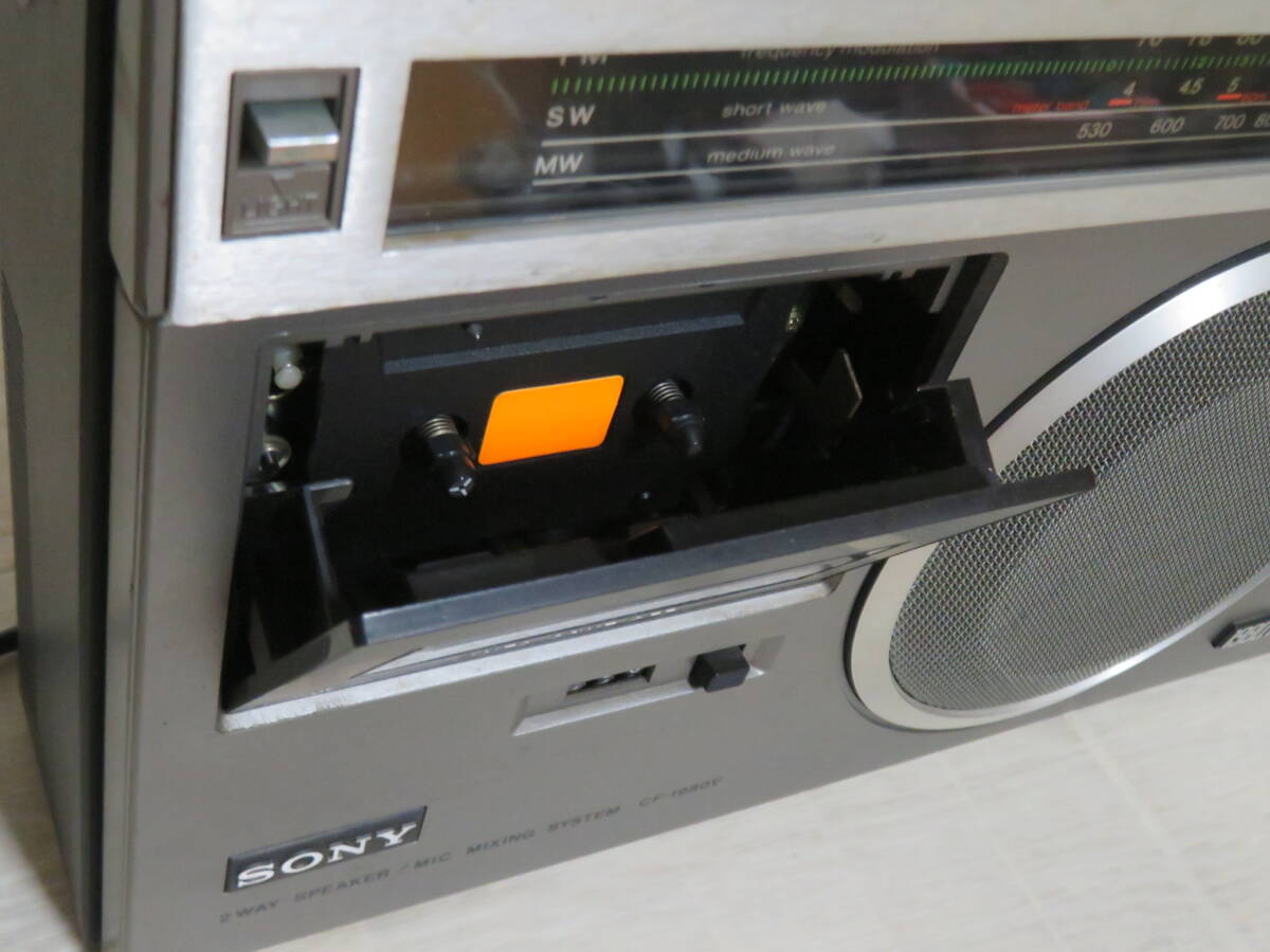昭和レトロ SONY ソニー 1980 mark5 CF-1980V 3バンドラジカセ カセットレコーダー ラジオ 電源コード付き 非喫煙環境です 追加画像有り の画像4