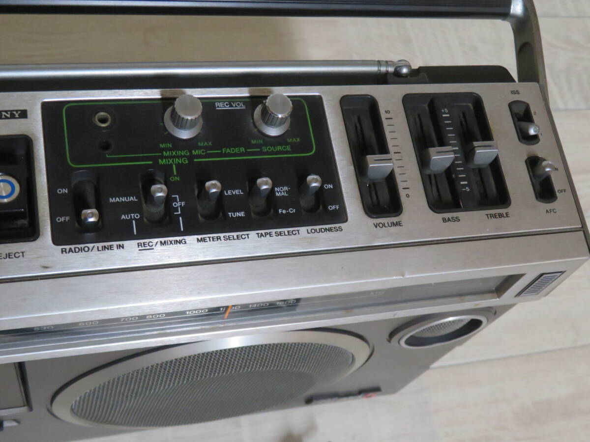 昭和レトロ SONY ソニー 1980 mark5 CF-1980V 3バンドラジカセ カセットレコーダー ラジオ 電源コード付き 非喫煙環境です 追加画像有り の画像7