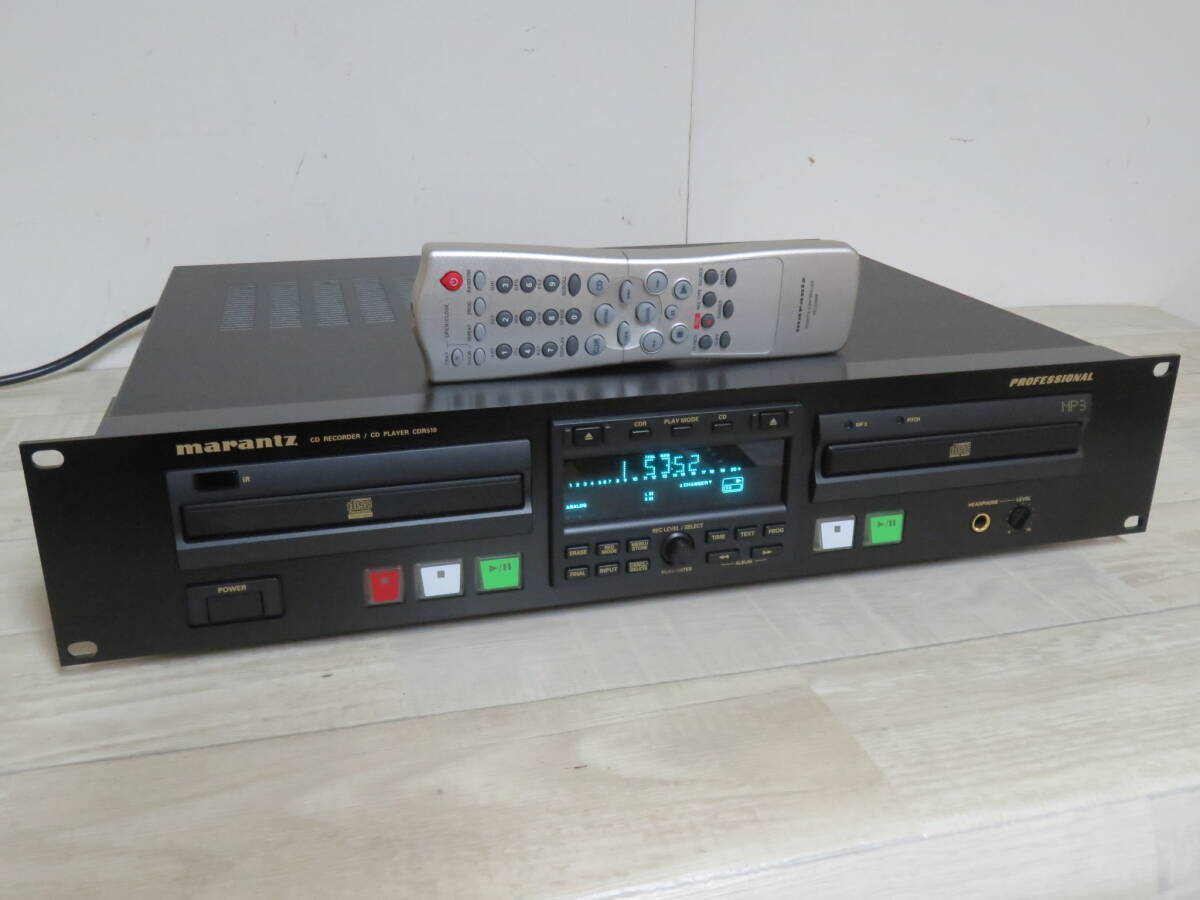 美品! Marantz マランツ CDR510/F1B 業務用CDレコーダー リモコン/電源コード付き 非喫煙環境です 追加画像有り 