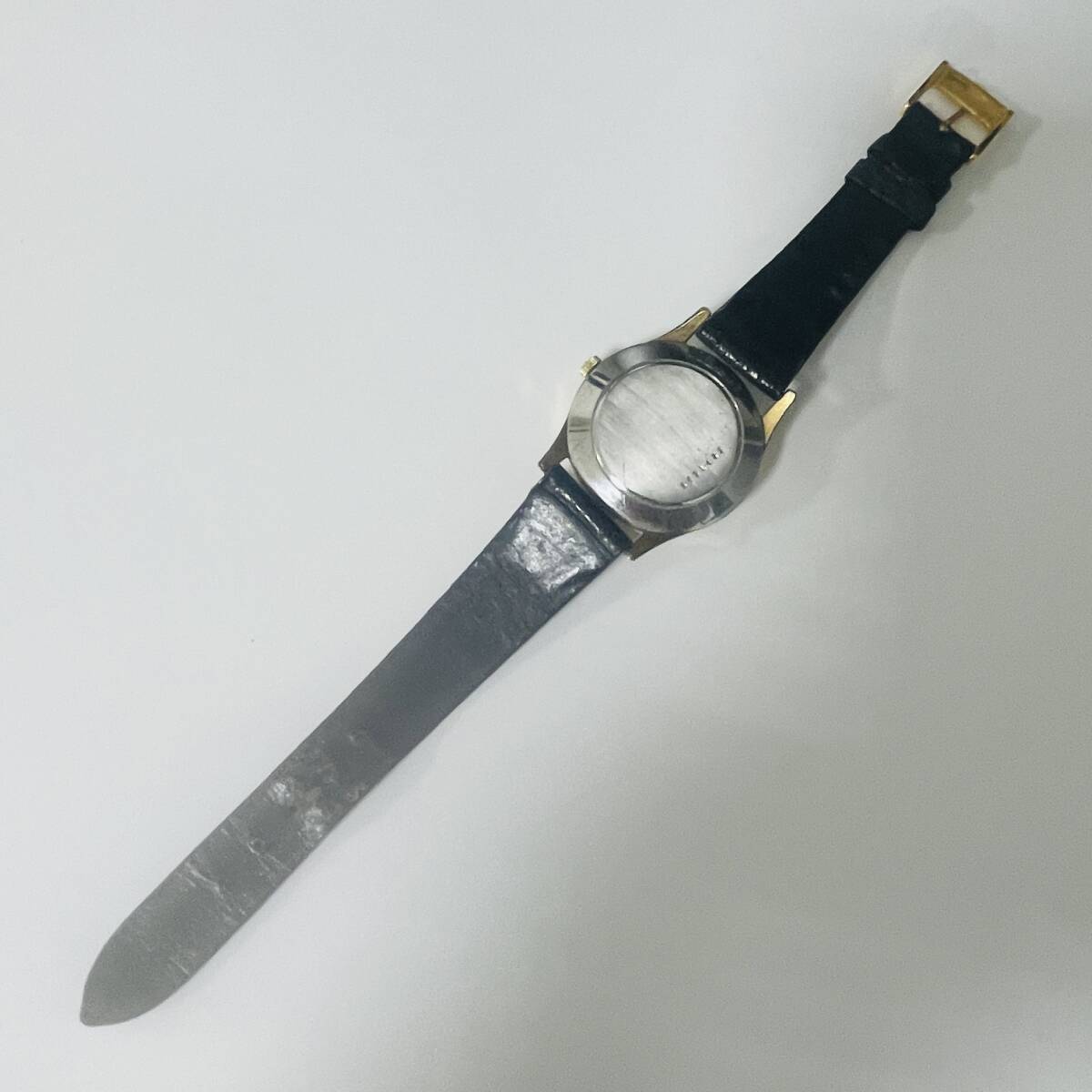 【ETERNA/エテルナ】手巻き 腕時計 3針 革ベルト 稼働 ゴールドカラー ケースサイズ約33mm メンズ★8909の画像7