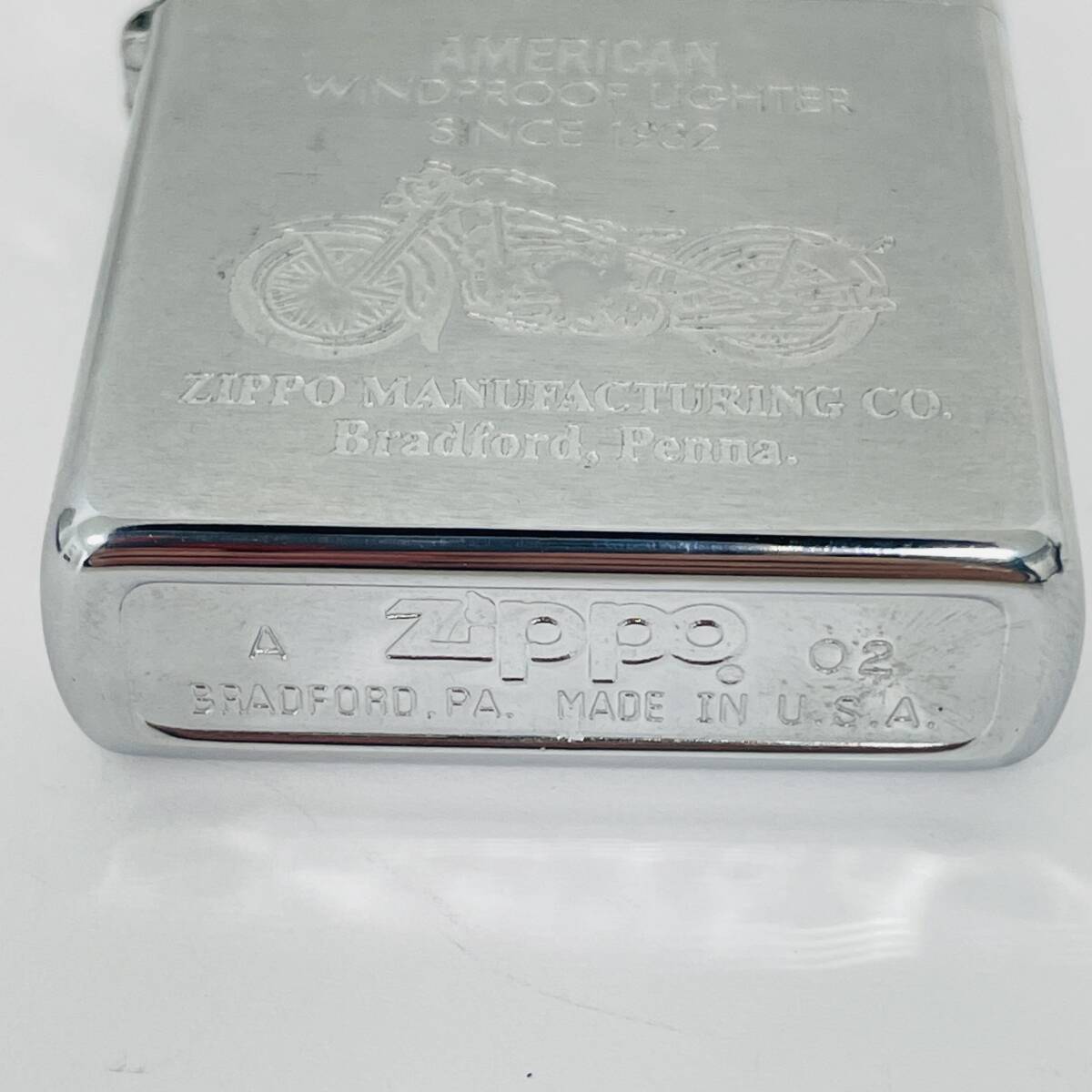 【Zippo/ジッポー】バイク AMERICAN WINDPROOF LIGHTER ウィンドプルーフ A 02 オイルライター ライター/喫煙具 箱付き★9484の画像8