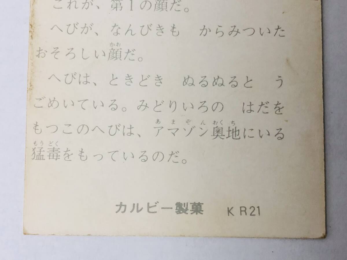 旧 仮面ライダーカード/カルビー製菓/No.541/これが首領の正体だ！/KR21/当時物/特撮/コレクション/収集/仮面ライダーの画像7