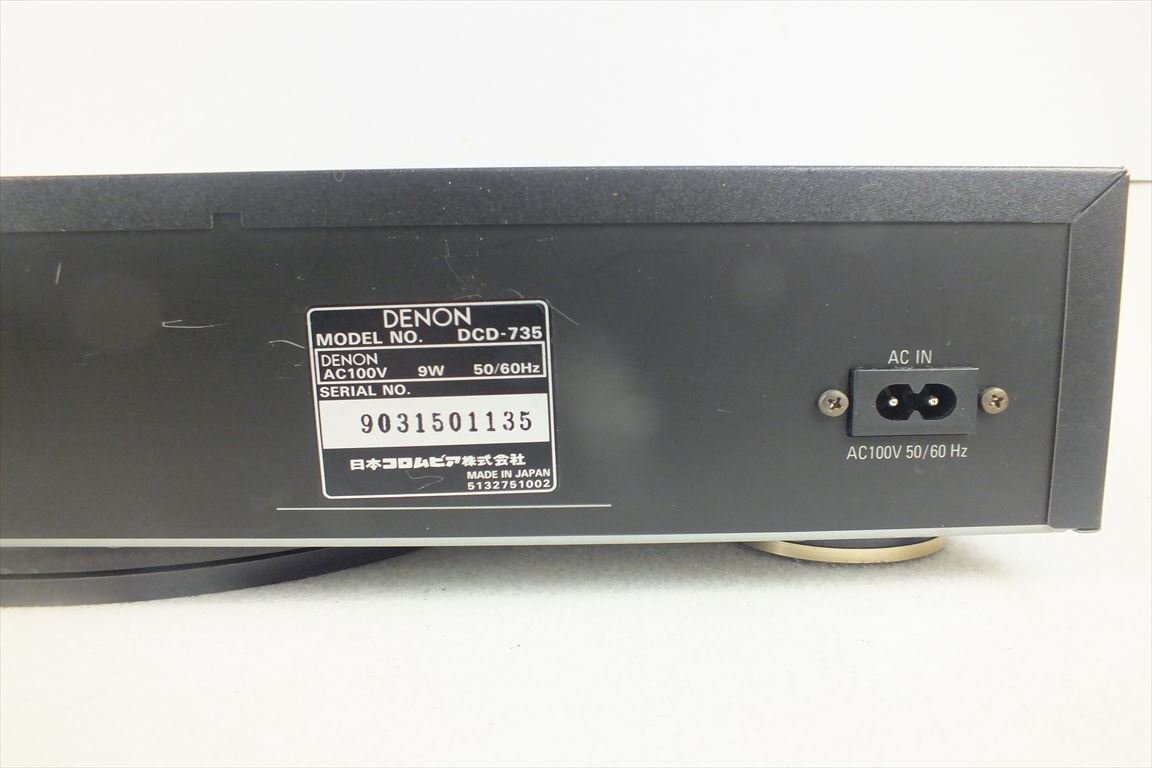 ☆ DENON デノン DCD-735 CDプレーヤー 中古 現状品 240307M4100の画像9