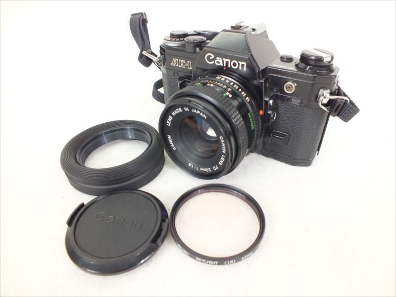 ♪ Canon キャノン AE-1 フィルム一眼レフカメラ FD 50mm 1.8 現状品 中古 240411E3552の画像1
