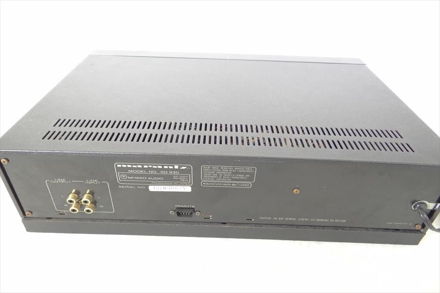 ▼ marantz マランツ SD930 カセットデッキ 中古 現状品 240305K2559の画像8