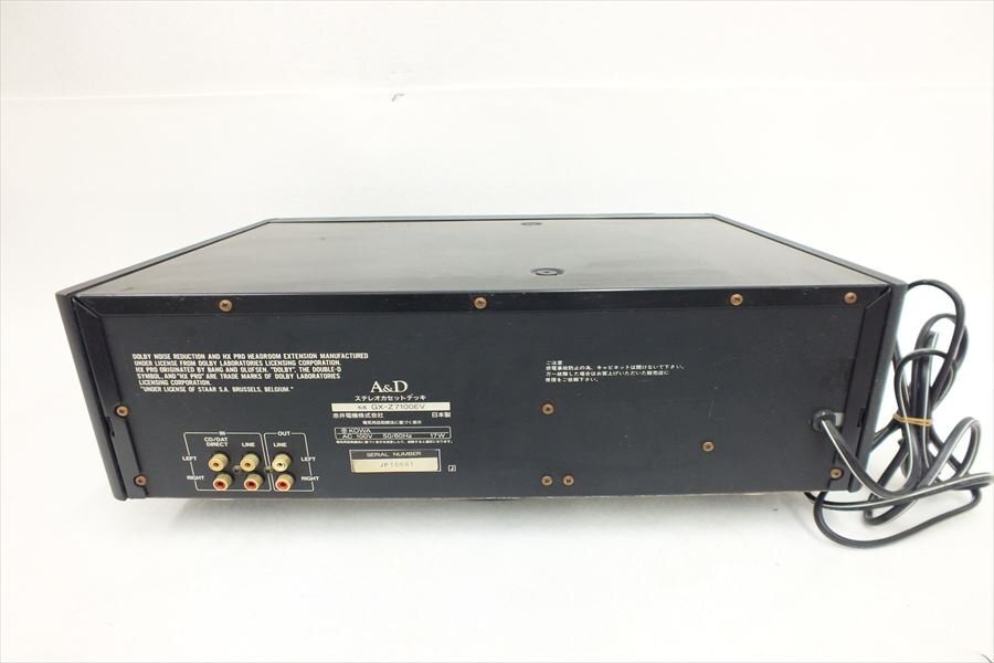 ◆ A&D GX-Z7100EV カセットデッキ 中古 現状品 240409M5203_画像10