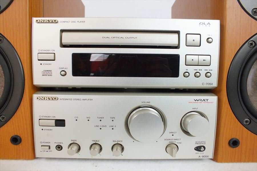 ★ ONKYO オンキョー C-705X A-905X D-062AX ミニコンポ 中古 現状品 240401N3160の画像3