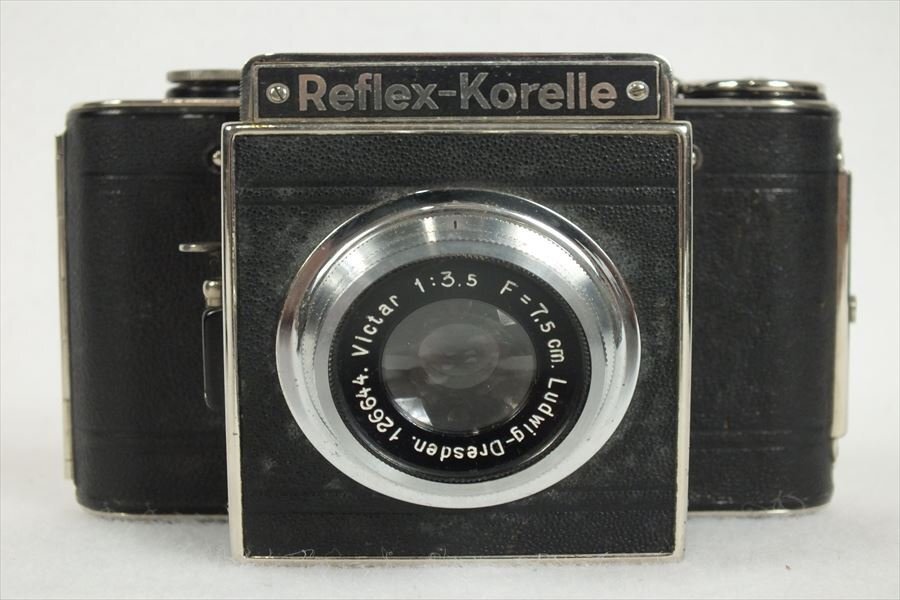 ★ Franz Kochmann Dresden Reflex-Korelle フィルムカメラ Victar 1:3.5 7.5cm 中古 現状品 240301B2170の画像3