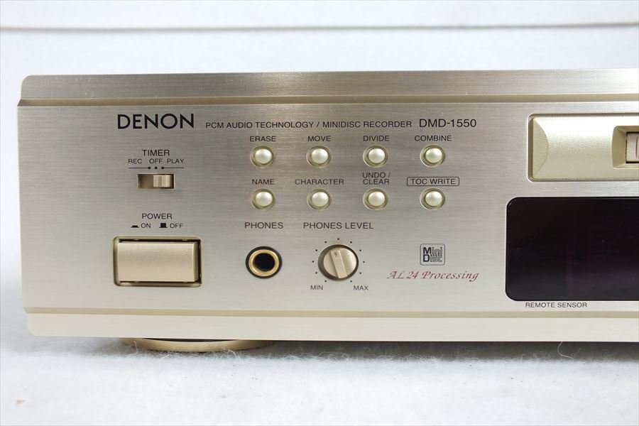 ★ DENON デノン DMD-1550 MDレコーダー 音出し確認済 中古 現状品 240401Y8131の画像3