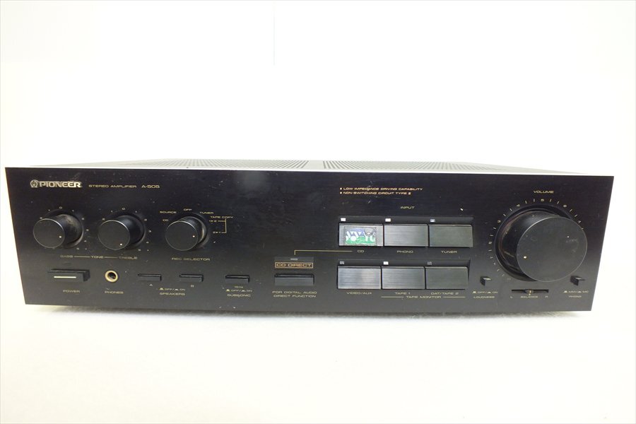 ◇ PIONEER パイオニア A-505 アンプ 中古 現状品 240408T3090_画像2