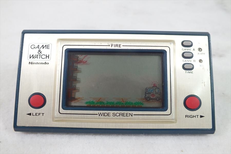 □ Nintendo 任天堂 GAME &WATCH ゲームウォッチ FIRE FR-27 動作確認済 中古 現状品 240406H2305の画像1