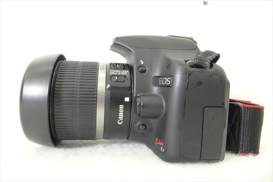 ▼ Canon キャノン EOS Kiss X3 デジタル一眼レフ EF-S 18-55 3.5-5.6 IS 中古 現状品 240405A1015の画像4