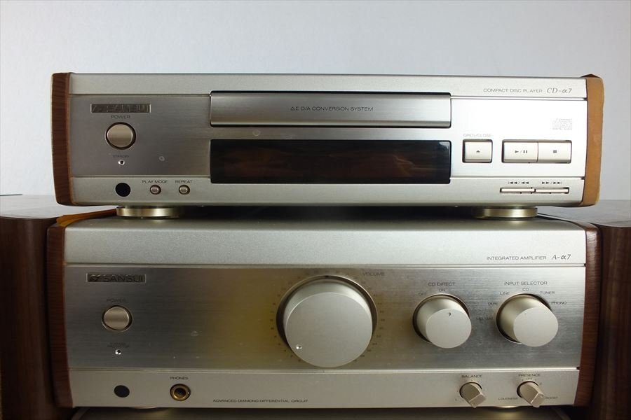 ★ SANSUI サンスイ CD-α7 A-α7 T-α7 D-α7 S-α7 ミニコンポ 中古 現状品 240301B2306の画像2