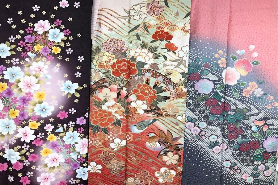 ◎リサイクル着物 着物まとめ 振袖 まとめ売り10点 美品 京友禅 刺繍 フォーマル 成人式 着用可能品多数 中古品 和ものや傳 A0429の画像2