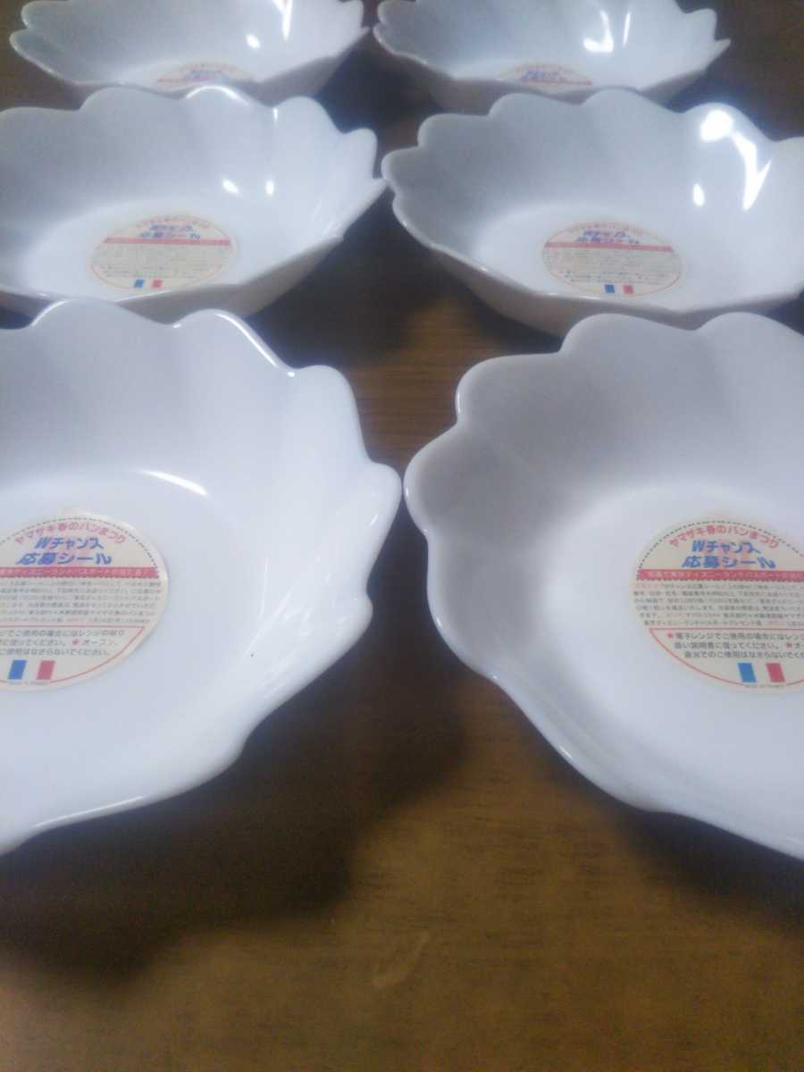 【送料無料】ヤマザキ春のパン祭り山崎春のパンまつり1999年白いワンディッシュ6枚セット　白い皿