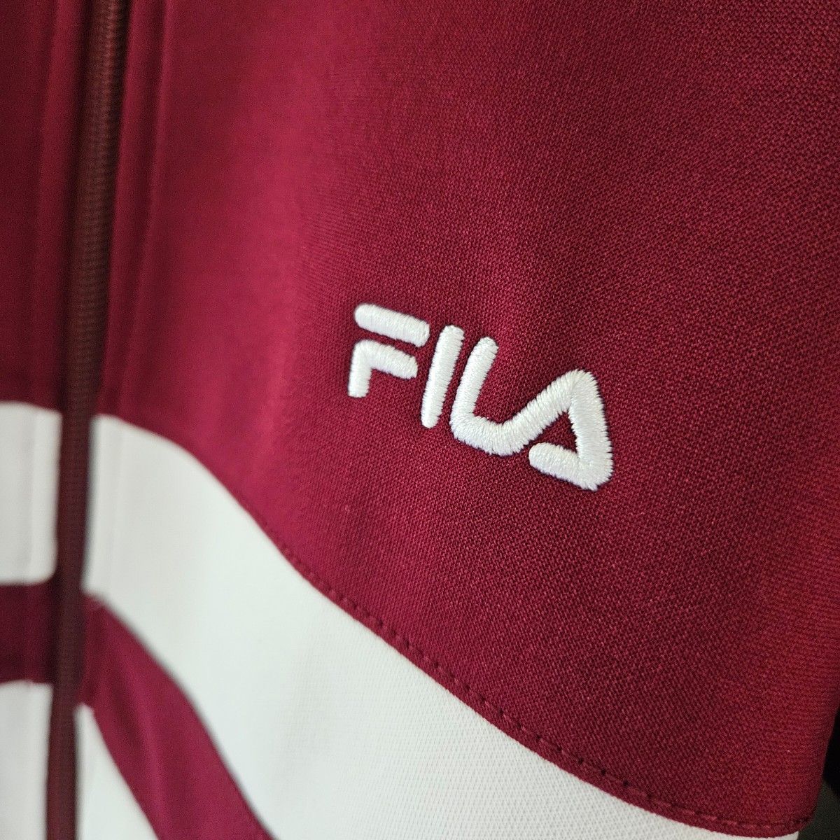 FILA フィラ スムーズジャージ トラックジャケット ユニセックス ボルドー 正門良規着用モデル