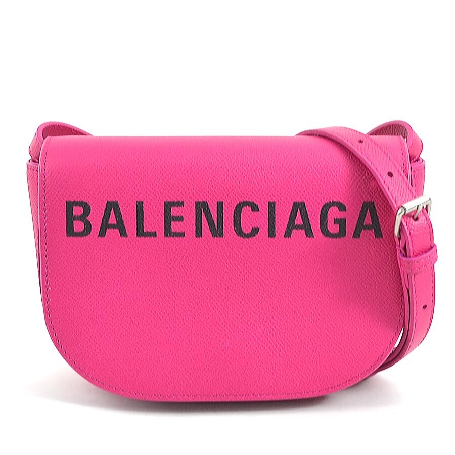 バレンシアガ BALENCIAGA 斜め掛けショルダーバッグ Ville Day Bag XS レザー ピンク e58447f_画像1