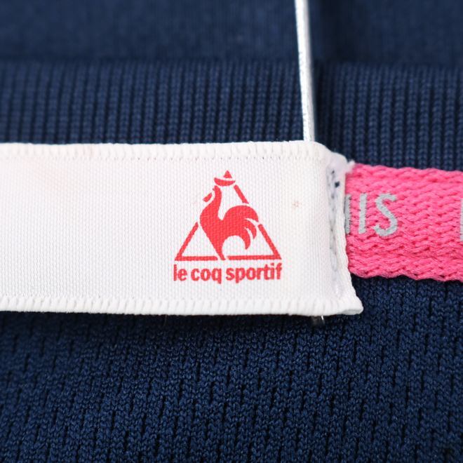 ルコックスポルティフ 半袖Tシャツ ロゴT グラデーション スポーツウエア PO レディース Lサイズ ネイビー le coq sportif_画像3