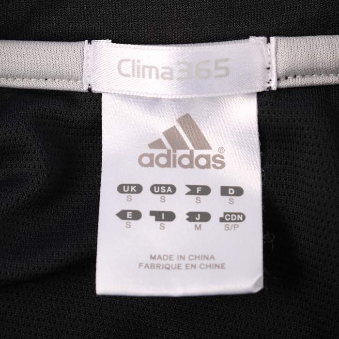  Adidas polo-shirt with short sleeves high‐necked half Zip golf wear klaima365 PO lady's M size black × gray adidas