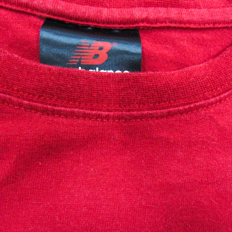 ニューバランス 半袖Tシャツ ロゴT バックプリント スポーツウエア メンズ Mサイズ レッド NEW BALANCEの画像3