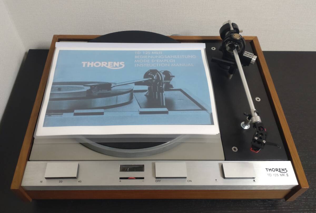 【中古・動作品確認済み】★ THORENS・トーレンス ★ TD-125 MKII ★ ターンテーブル ★ TP-16トーンアーム、ADC カートリッジ、針付きの画像10