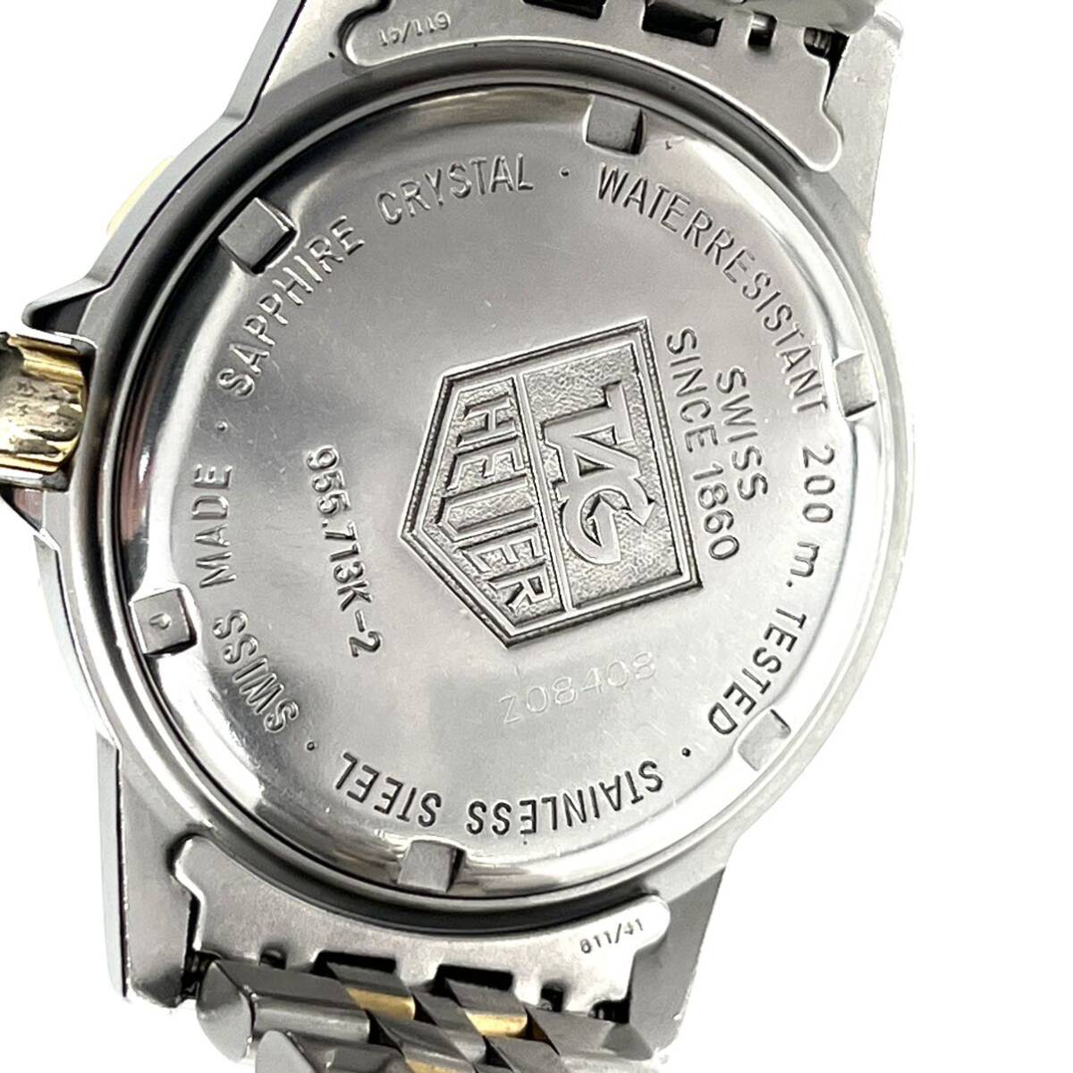 1円《 美品・定価16万 》TAG HEUER タグホイヤー プロフェッショナル デイト 1500シリーズ メンズ 腕時計 ゴールド シルバー 稼動品_画像8