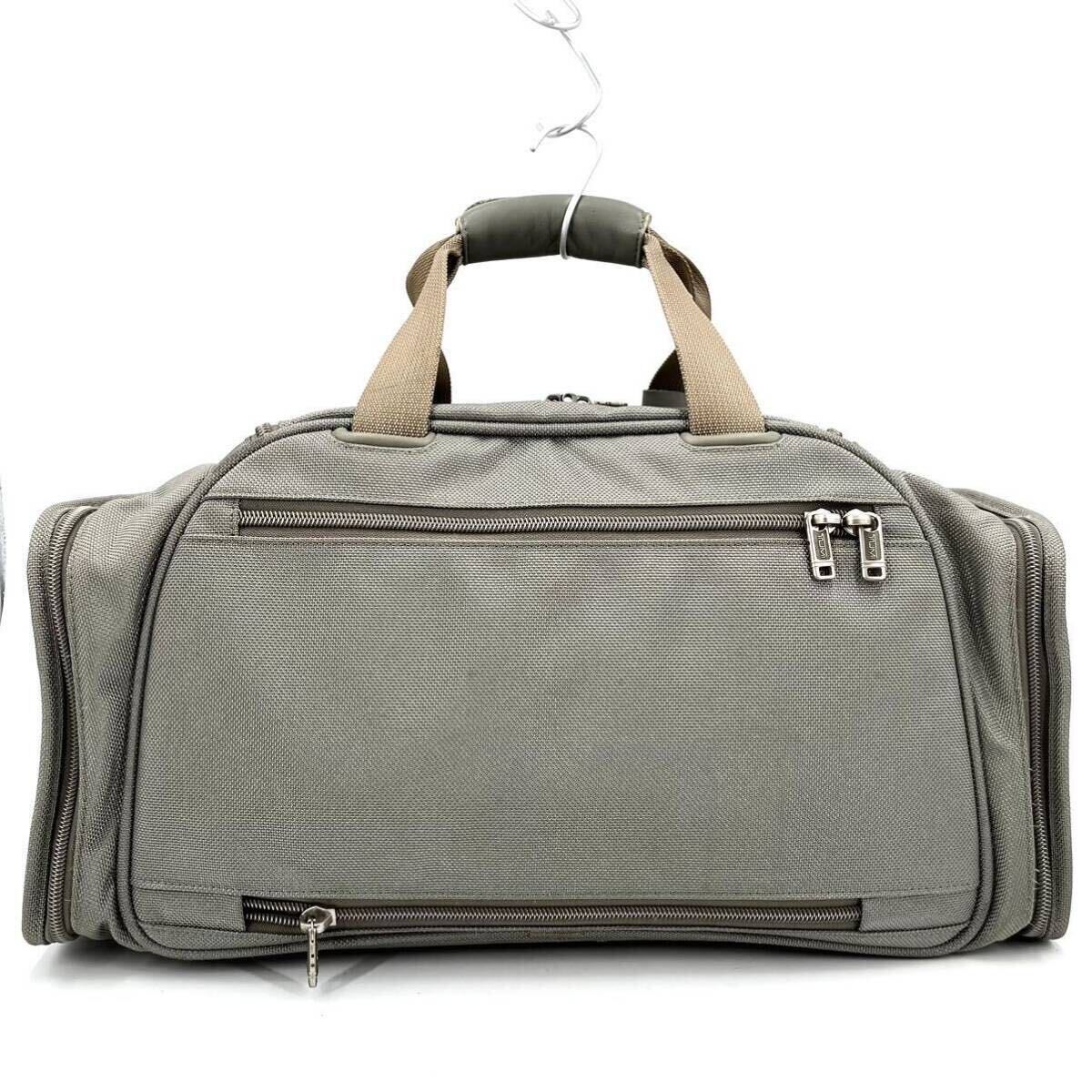 1 иен { редкий цвет * превосходный товар }TUMI Tumi сумка "Boston bag" 2way бизнес шероховатость палочка нейлон мужской серебряный зеленый обувь место хранения Golf независимый 