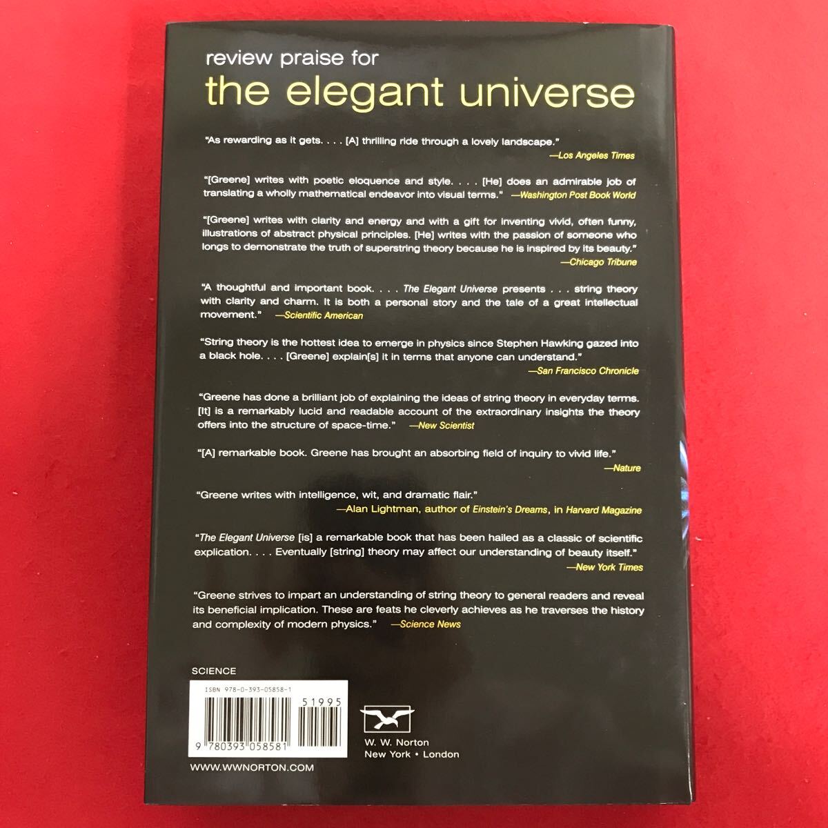 f-319 ※10 / ΝΑΤΙΟNAL BESTSELLER brian greene the elegant universe 全米ベストセラー ブライアン・グリーン_画像2