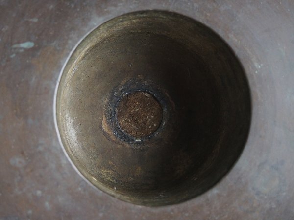三つ脚 薄端花器　花器　花瓶　薄端　銅製　華道具　茶道具　レトロ　G35_画像6