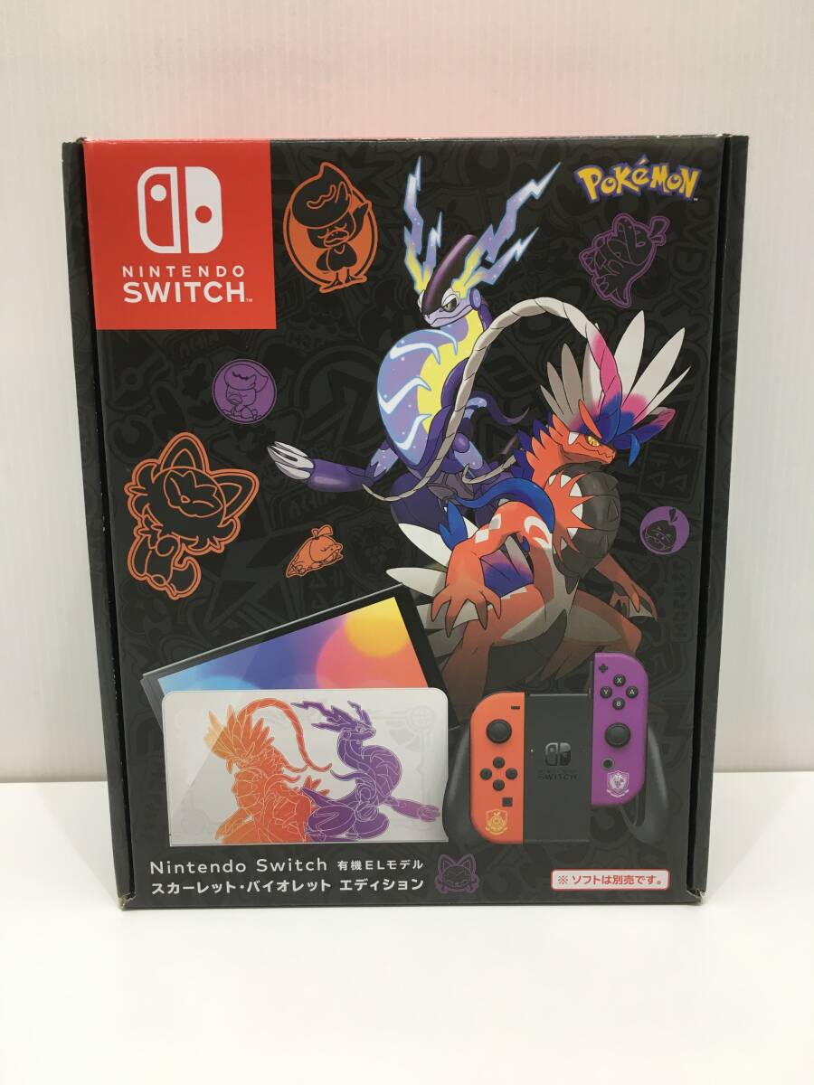 : used Nintendo Switch ( have machine EL model ) scarlet * violet edition operation verification / the first period . settled Pokemon Nintendo switch 