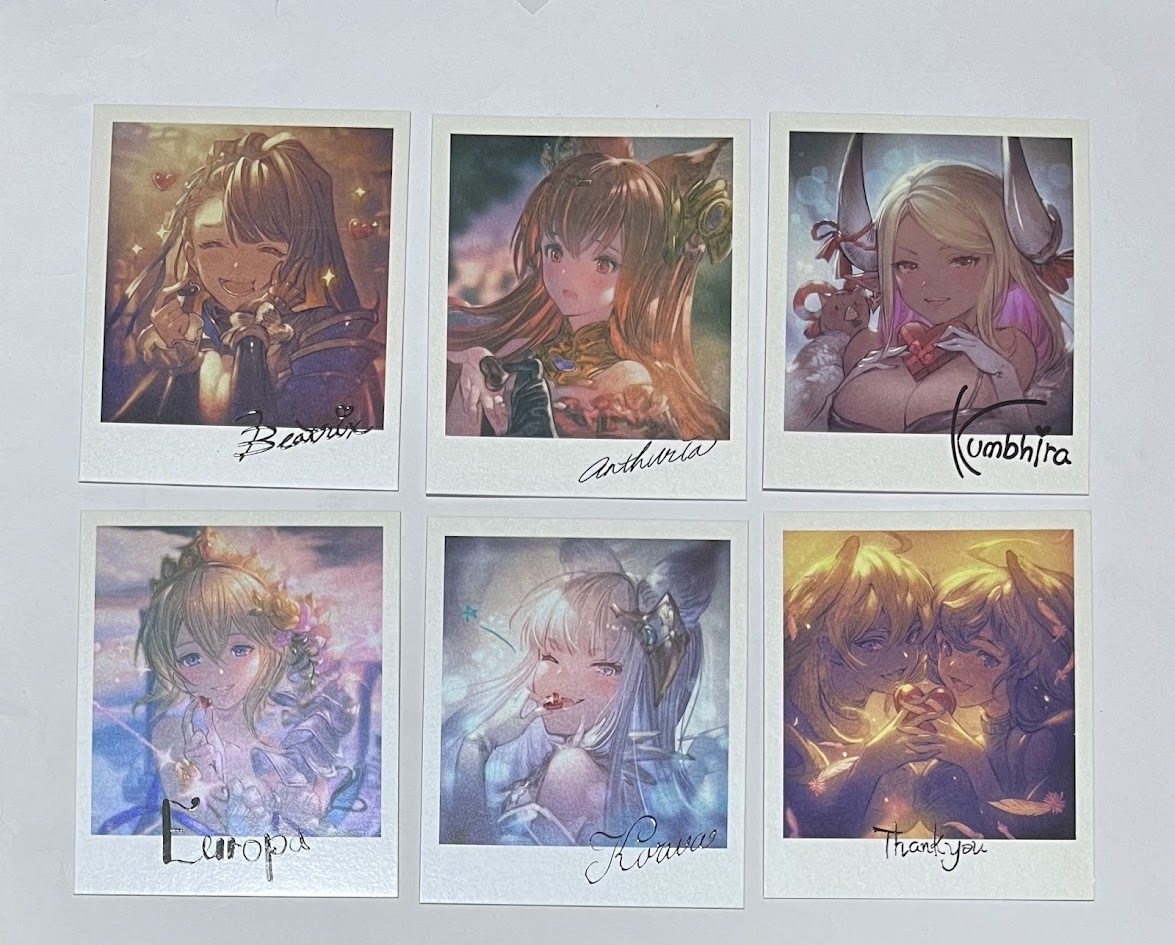 GRANBLUE FANTASY-グランブルーファンタジー- バレンタイン・ホワイトデーキャンペーン イラストカード 6枚の画像1