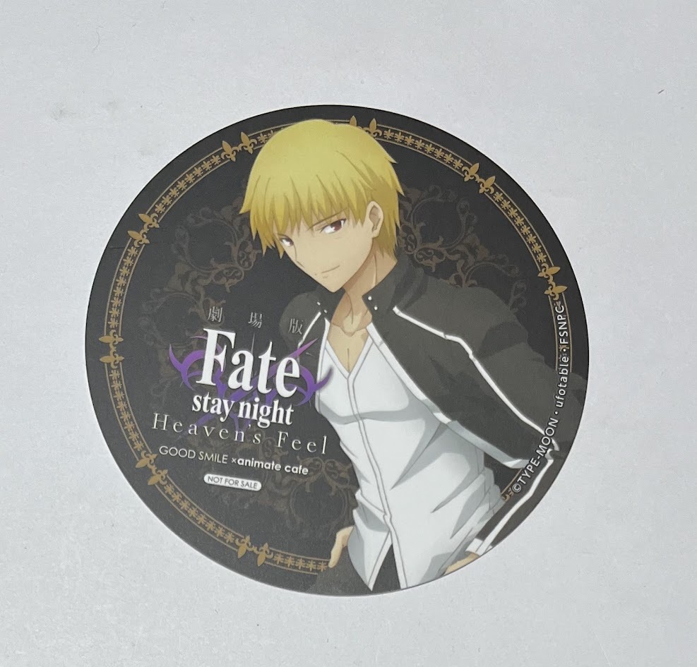 劇場版 Fate/stay night[Heaven’s Feel]×GOOD SMILE×animatecafe コースター ギルガメッシュ_画像1