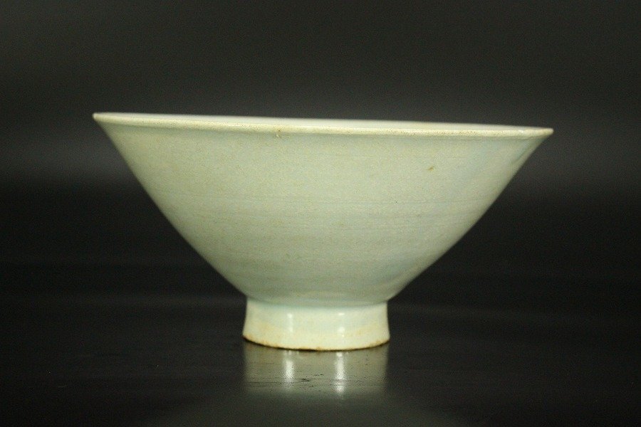 【銀閣】中国美術 白磁 碗 定窯 φ15cm 旧家蔵出(LC270)の画像2